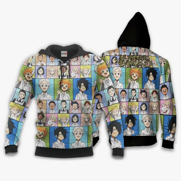 Characters Anime Manga The Promised Neverland For Men And Women 3d Hoodie Zip Hoodie